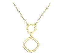 Sofia Milani - Collar para Mujeres en Plata de Ley 925 - Chapado en Oro y con Circonita - Colgante de Círculo - N0555