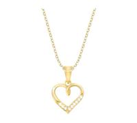 Sofia Milani - Collar para Mujeres en Plata de Ley 925 - Chapado en Oro y con Circonita - Colgante de Corazón - N0693