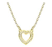 Sofia Milani - Collar para Mujeres en Plata de Ley 925 - Chapado en Oro y con Circonita - Colgante de Corazón - N0627