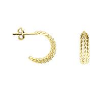 SOFIA MILANI - Pendientes para Mujeres en Plata de Ley 925 - Chapados en Oro - Creole Croissant de Retorcido - E1236