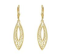 SOFIA MILANI - Pendientes para Mujeres en Plata de Ley 925 - Chapados en Oro - Pendiente Colgante de Adorno Oval - E2073