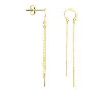 SOFIA MILANI - Pendientes para Mujeres en Plata de Ley 925 - Chapados en Oro - Pendiente Colgante de Barra de Cadena Herradura - E3000