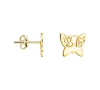 SOFIA MILANI - Pendientes para Mujeres en Plata de Ley 925 - Chapados en Oro - Pendiente de Botón de Mariposa - E2937