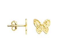 SOFIA MILANI - Pendientes para Mujeres en Plata de Ley 925 - Chapados en Oro - Pendiente de Botón de Mariposa Texturizada - E3038