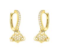 SOFIA MILANI - Pendientes para Mujeres en Plata de Ley 925 - Chapados en Oro y con Circonitas - Creole de Corazón - E2303