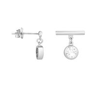 SOFIA MILANI - Pendientes para Mujeres en Plata de Ley 925 - con Circonitas - Pendiente Colgante de Barra - E1815