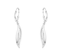 SOFIA MILANI - Pendientes para Mujeres en Plata de Ley 925 - Con Circonitas - Pendiente Colgante de Pluma - E0493