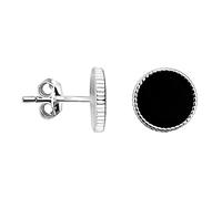 SOFIA MILANI - Pendientes para Mujeres en Plata de Ley 925 - con Circonitas - Pendiente de Botón de Círculo - E2114