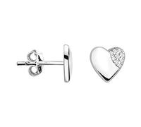 SOFIA MILANI - Pendientes para Mujeres en Plata de Ley 925 - con Circonitas - Pendiente de Botón de Corazón - E1562