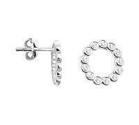 SOFIA MILANI - Pendientes para Mujeres en Plata de Ley 925 - con Circonitas - Pendiente de Botón de Flor - E2192