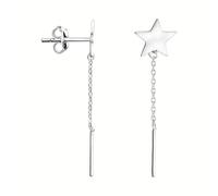 SOFIA MILANI - Pendientes para Mujeres en Plata de Ley 925 - Pendiente Colgante de Barra de Cadena Estrella - E3035