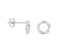 SOFIA MILANI - Pendientes para Mujeres en Plata de Ley 925 - Pendiente de Botón de Círculo Retorcido - E1434