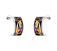 SOFIA MILANI - Pendientes para Mujeres en Plata de Ley 925 - Pendiente de Botón de Flores de Colores - E2961