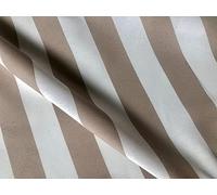 Sofia - Tela a rayas de 4 cm de ancho para cortinas, tapicería, decoración del hogar, camino de mesa, material de cojín, 140 cm de ancho, se vende por metros, color beige y blanco