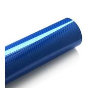 SOFIALXC Pegatinas de vinilo de fibra de carbono 6D, de alto brillo, para motocicleta, tabletas, accesorios de coche, color azul, 20 cm x 50 cm