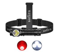 Sofirn HS43 3200LM Linterna Frontal con Luz Roja, Luz Inundada, LED Recargable IPX6 TYPE-C, Linterna Principal para Camping, Senderismo, Pesca, Trabajo y Deporte
