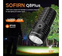 Sofirn Q8 Plus 6 * XHP50.2 linterna LED 21700 USB C recargable 16000lm potente linterna EDC lámpara portátil BLF Anduril 2