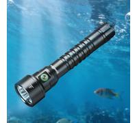Sofirn SD09L - Linterna de buceo LED, 6800 lúmenes, linterna LED para buceo, IPX8 sumergible hasta 100 m, 3 LEDs de alto rendimiento con baterías recargables