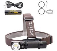 Sofirn SP40 - Linterna frontal led (1200 lúmenes, XPL, LED, con batería 18650 e imán para exteriores Explo Caza