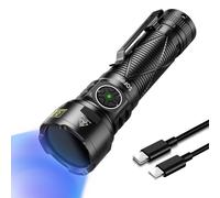 SOFIRN SR15 Linterna UV 365nm, Linterna Recargable de Luz Ultravioleta Negra, Impermeable IPX8 para Minerales, Búsqueda de Ámbar, Detección de Orina de Mascotas, Resina, Viajes, Inspección Profesional