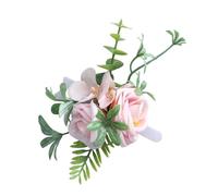 Sofisticación con pulseras de flores de mano para dama de honor y hermana con rosa artificial colorida para boda para ceremonia