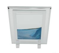 Sofisticada obra de arte de arena marina 3D calmante imagen en movimiento para diseño de interiores (azul)