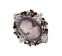 Sofisticado broche de oro antiguo con diseño de camafeo, elegante accesorio de vestir para eventos de noche, bodas, bailes y celebraciones, accesorios clásicos de moda para mujer, talla única, como se
