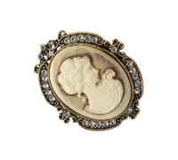 Sofisticado broche de oro antiguo con diseño de camafeo, elegante accesorio de vestir para eventos de noche, bodas, bailes y celebraciones, accesorios clásicos de moda para mujer, talla única, como se