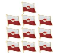 Sofisticado broche de solapa con temática de nación de Groenlandia para ropa, elegante broche de recuerdo de viaje ligero