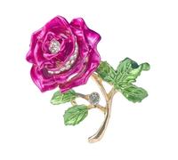 Sofisticado pin de solapa de rosa en resistente farbic fácil de llevar para fiestas, suministros y actuaciones en escenario, accesorio creativo de flores, talla única, como se describe