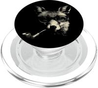 Sofisticado Zorro Divertido Animal Ilustración Diseño Retro PopSockets PopGrip para MagSafe