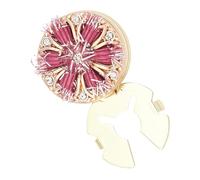 Sofisticados gemelos de diamantes de imitación con cubierta de botón con patrón de tejido intrincado, adecuado para uso diario, gemelos de aleación de metal, One Size, como se describe, como se