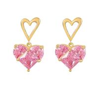 Sofisticados Pendientes De Circón Con Corazón De Amor En Aleación Accesorio Portátil Para Suministros De Fiestas Fechas Y Celebraciones Pendientes Colgantes De