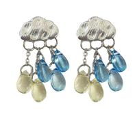 Sofisticados Pernos De Oído Caída Agua Con Lomas Lágrimas Encendidas Para Mejorar La Oreja Para Edad Aretes Mujeres