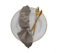 SofisticFor Ated Fringed GFor Auze NFor Apkins CrFor Afted from Soft, DurFor Able Cotton MFor AteriFor Al (gris)