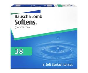 SofLens 38 Reemplazo mensual | Bausch + Lomb | Esférica | 6 Lentes | BC 8.40 mm | DIA 14.0 | -1.75 dioptrías