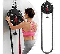 Soflightmok Entrenador De Cuerda Sin Fin, Siste-ma PortáTil De Poleas De Cable,Equipo De Cuerda Ajustable para TríCeps | Capacidad De Carga De 150 Kg, Resistencia MáXima De 30Kg Red