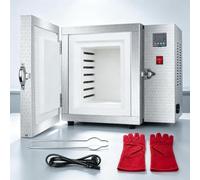 Soflightmok Horno de Quemado de Joyería 1500W con Control PID, 800°C