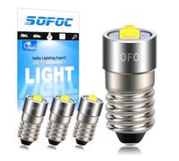 SOFOC 4Pcs Bombilla LED para Linterna E10 6V-30V Blanco Frío DC Para Linternas Lámparas Frontales de Camping y Senderismo Linternas de Bolsillo para Mantenimiento 1SMD 30% Más Brillante