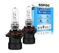SOFOC 9005XS Bombilla Halógena 12V 65W para Faro de Coche Luz Alta/Baja y Faro Antiniebla HB3A 4000K Blanco Cálido P20D Reemplazo Directo 2Pcs