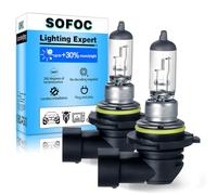 SOFOC 9006 Bombilla HB4 Faro 12V 55W Blanco Cálido Halógeno P22D 1800Lm 30% Más Brillante Faro Antiniebla Luz de Cruce Anti-Deslumbramiento 2Pcs