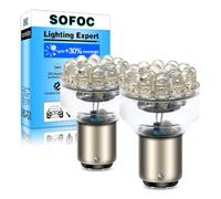 SOFOC BA15D 6V 500LM Blanco Hi/Lo Marcha Atrás/DRL Moto/Coche 2Pzas | Salida brillante de 500LM • Bayoneta de doble contacto de 180° • Sin polaridad 6V/12V/24V • Actualización plug-and-play