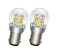 SOFOC BA15D Bombilla LED 48V DC Blanco Cálido Luz Reversa DRL Luz Domo Para Automóvil Autocaravana Cámping Barco etc. 3014 39SMD 1000Lm Más Brillante 2Pcs