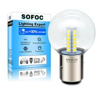 SOFOC BA20D Bombilla S2 LED Para Faro De Motocicleta Amarillo 6V 12V 24V Compatible 6-30V AC/DC 2W G40 Diseño 1:1 Con La Lámpara Halógena Original 1 Unidad