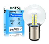 SOFOC BA20D Bombilla S2 LED Para Faro De Motocicleta Blanca 6V 12V 24V Compatible Con 6-30V AC/DC 2W G40 Diseño 1:1 Con La Lámpara Halógena Original 1 Unidad