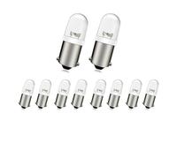 SOFOC BA9S Bombilla LED 12V-220V AC/DC Blanco Cálido T4W H6W Decoración Navideña y Lámpara Indicadora de Panel para Equipos Industriales Luces de Tablero para Avión/Barco 10Pcs