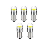 SOFOC BA9S LED Bulb White 6000K 6V AC/DC Bombilla Luz de Techo, Luz de Lectura, Luz de Matrícula, Maletero, Luces de Cortesía BA9 53 T4W 5Pcs