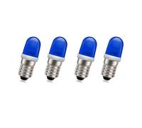 SOFOC-E10 Bombillas LED 12-220V No Polaridad Ideal para Equipos Industriales & Faros de Bicicleta Luces Navideñas 0.5W Plug and Play Azul 4Piezas