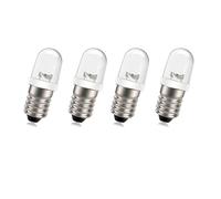 SOFOC-E10 Bombillas LED 12-220V No Polaridad Ideal para Equipos Industriales & Faros de Bicicleta Luces Navideñas 0.5W Plug and Play Blanco Cálido 4Piezas