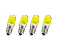 SOFOC-E10 Bombillas LED 12-220V No Polaridad Ideal para Equipos Industriales & Faros de Bicicleta Luces Navideñas 0.5W Plug and Play Amarillo 4Piezas